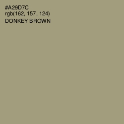 #A29D7C - Donkey Brown Color Image